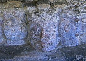 campeche archaeological site temple de los mascarones